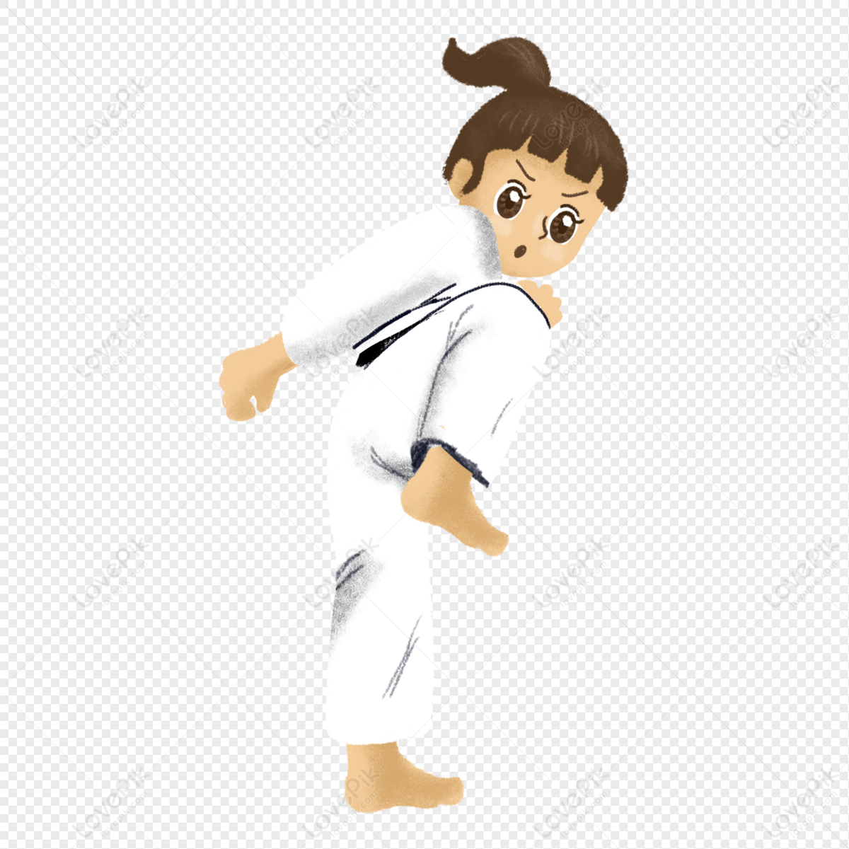 Hand Painted Cartoon Small Fresh Summer Enrollment Taekwondo PNG Hd  Transparent Image And Clipart Image For Free Download - Lovepik | 401559714