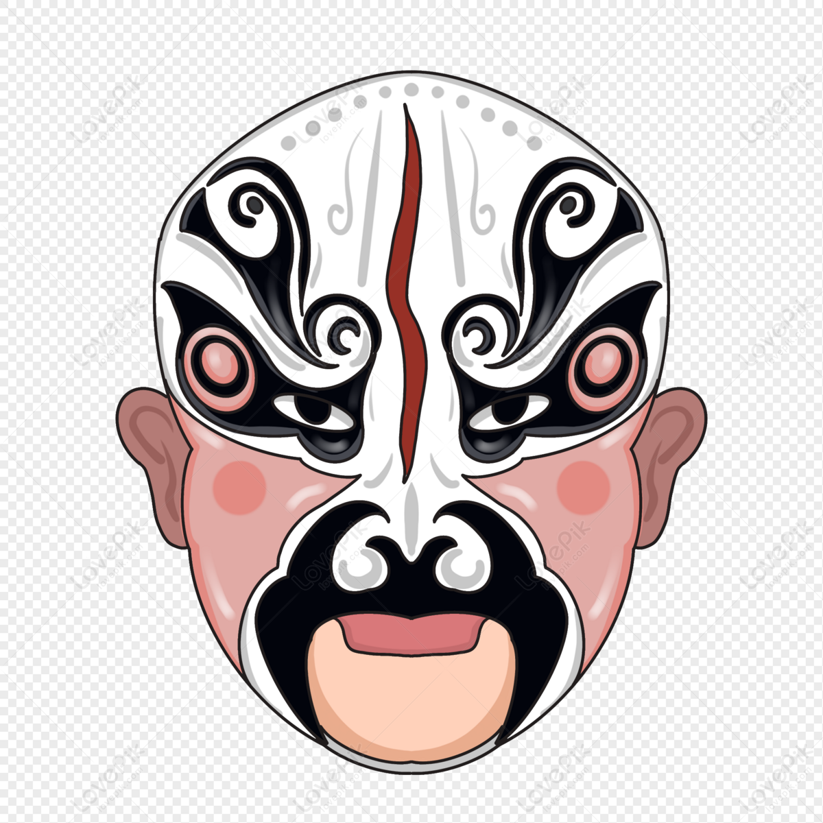 Hand drawn theater masks Transparent PNG