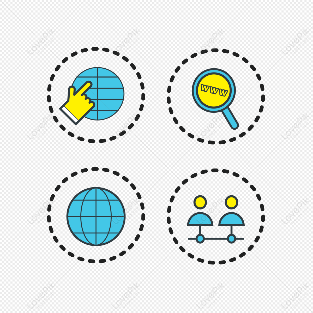 Visit internet online or www web page flat icon Vector Image