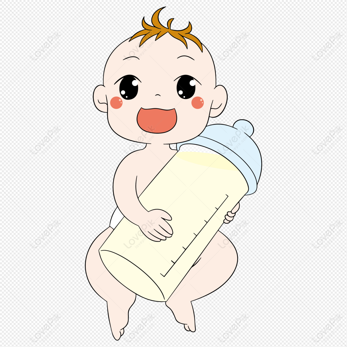 Mother And Baby Feeding Week Cute Baby Holding Bottle PNG Transparent  Background And Clipart Image For Free Download - Lovepik | 401548180