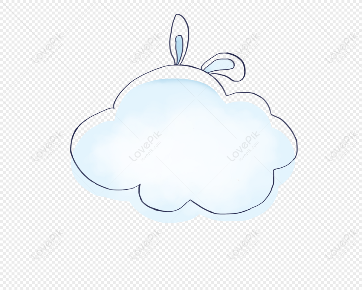 Rabbit Cloud Border, Cloud, Clouds Borders, Easter Clouds PNG Picture ...