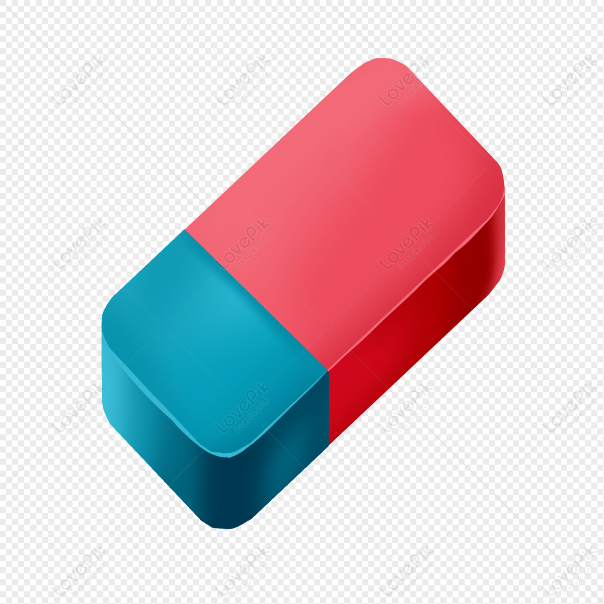 Red And Blue Eraser PNG Transparent Background And Clipart Image For Free  Download - Lovepik | 401556220