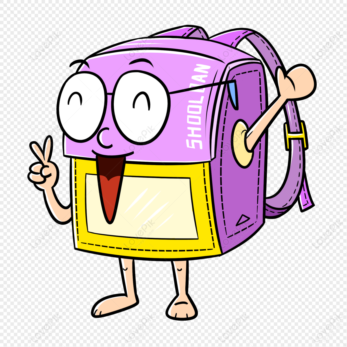 School Season Stationery Big Bag PNG Transparent Background And Clipart  Image For Free Download - Lovepik | 401557460