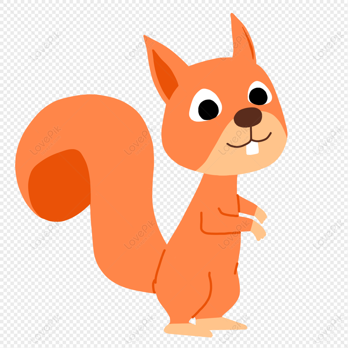 Dad Cartoon Squirrel - Red Squirrel Anime Drawing, HD Png Download - kindpng
