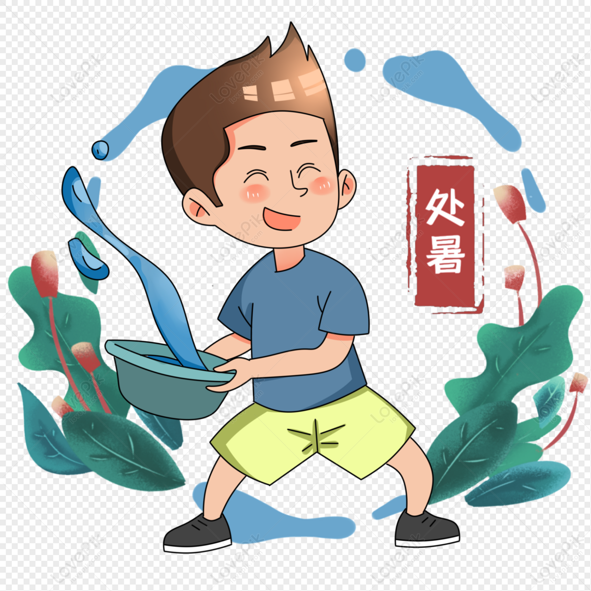 Summer Water Splashing Custom Cartoon Hand Painted Characters PNG Image And  Clipart Image For Free Download - Lovepik | 401565028