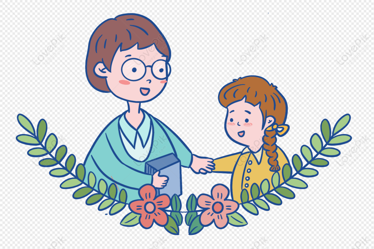Teachers Day Teacher And Student PNG Free Download And Clipart ...