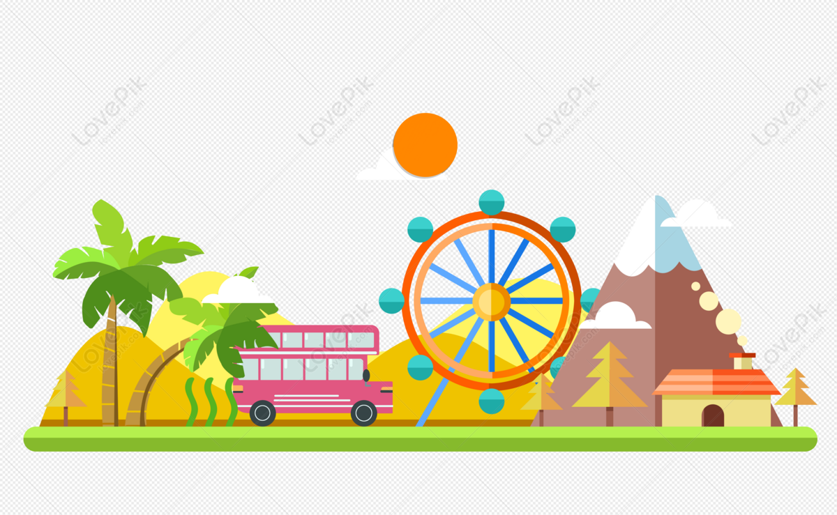 travel, building, scenery, ferris wheel png free download