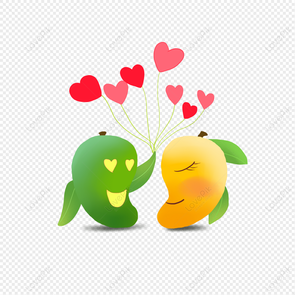 Valentines Day Mango Cartoon Character Decoration Material PNG Free  Download And Clipart Image For Free Download - Lovepik | 401543173