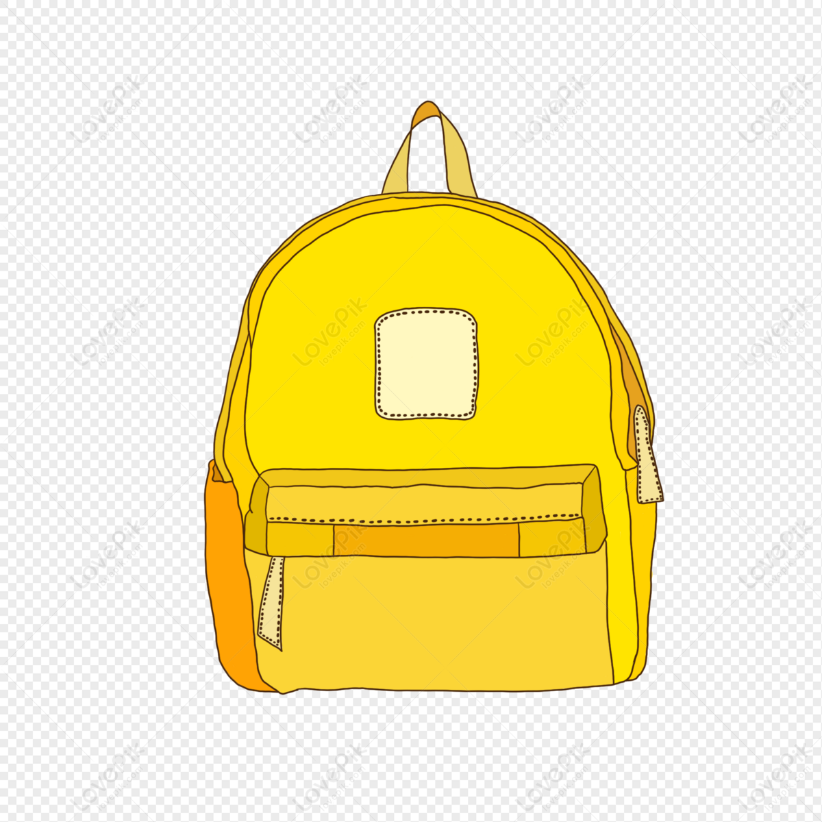 School Bag Clipart PNG Images, Yellow School Bag, School Bag, Student ...