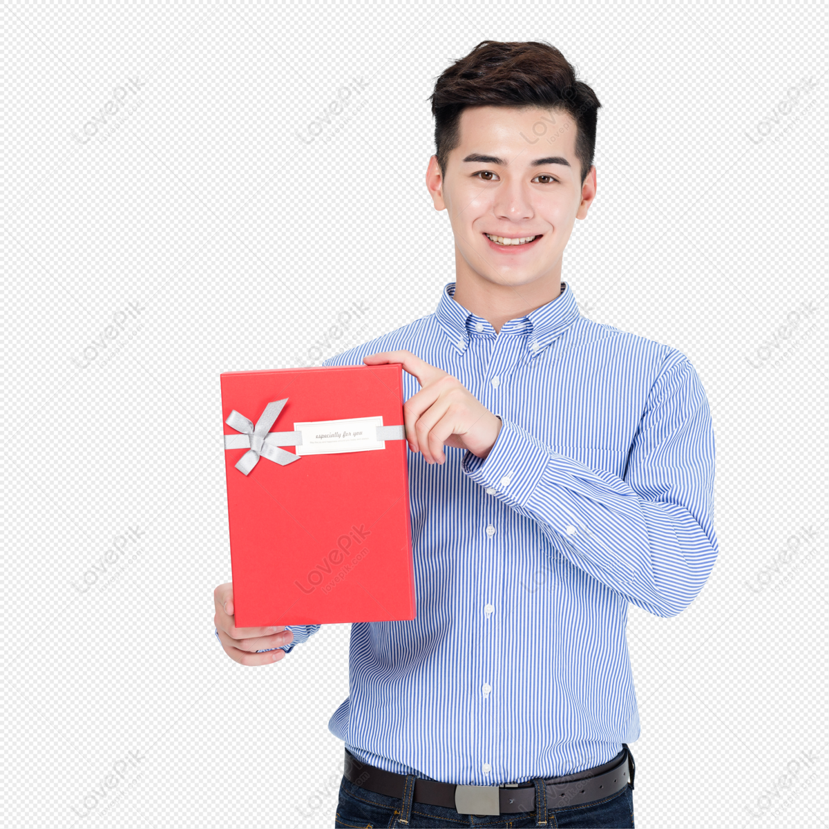 Young Man Holding A Gift Box, Young, Men, Gift Box PNG Transparent ...