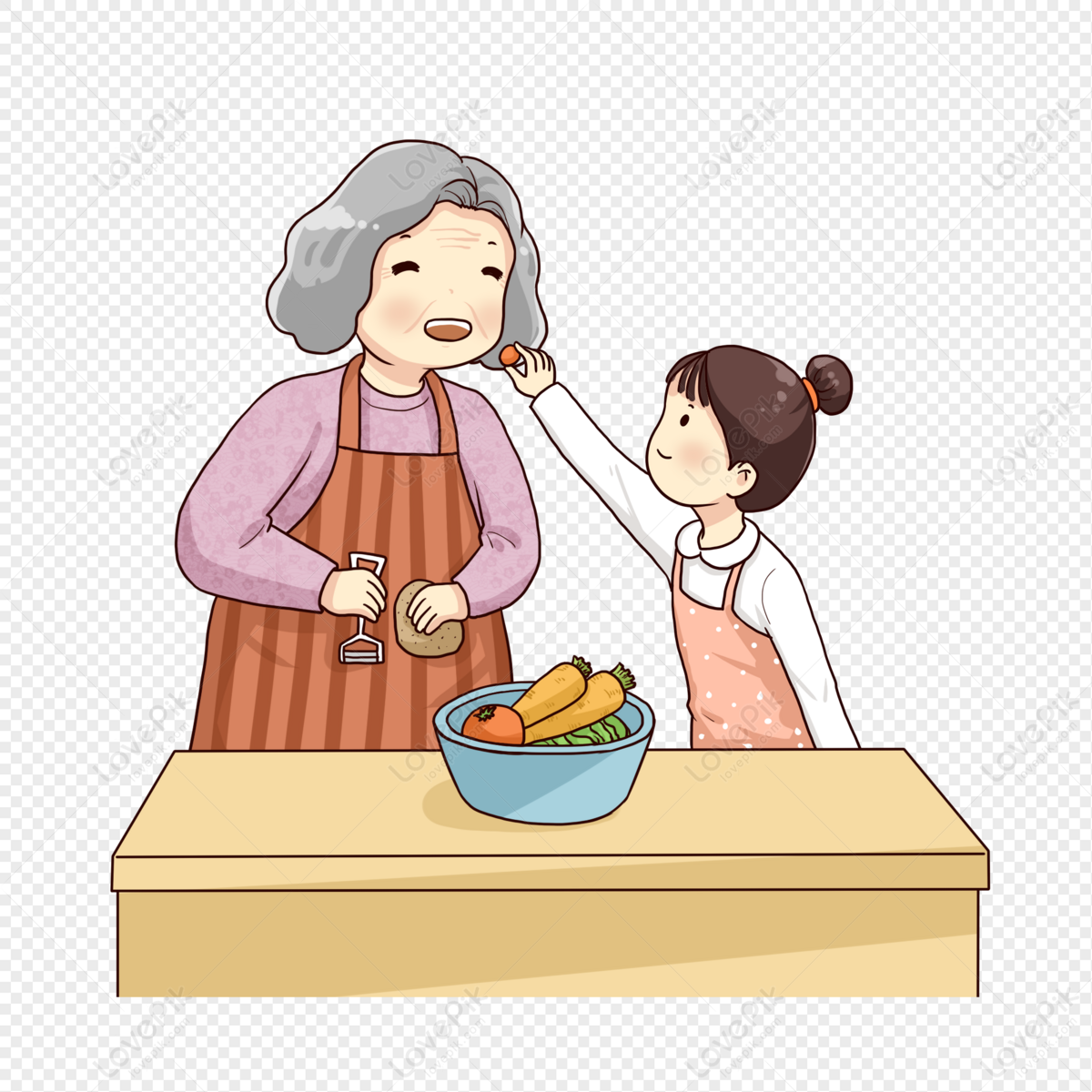 And Grandma In The Kitchen PNG Transparent And Clipart Image For Free  Download - Lovepik | 401624036