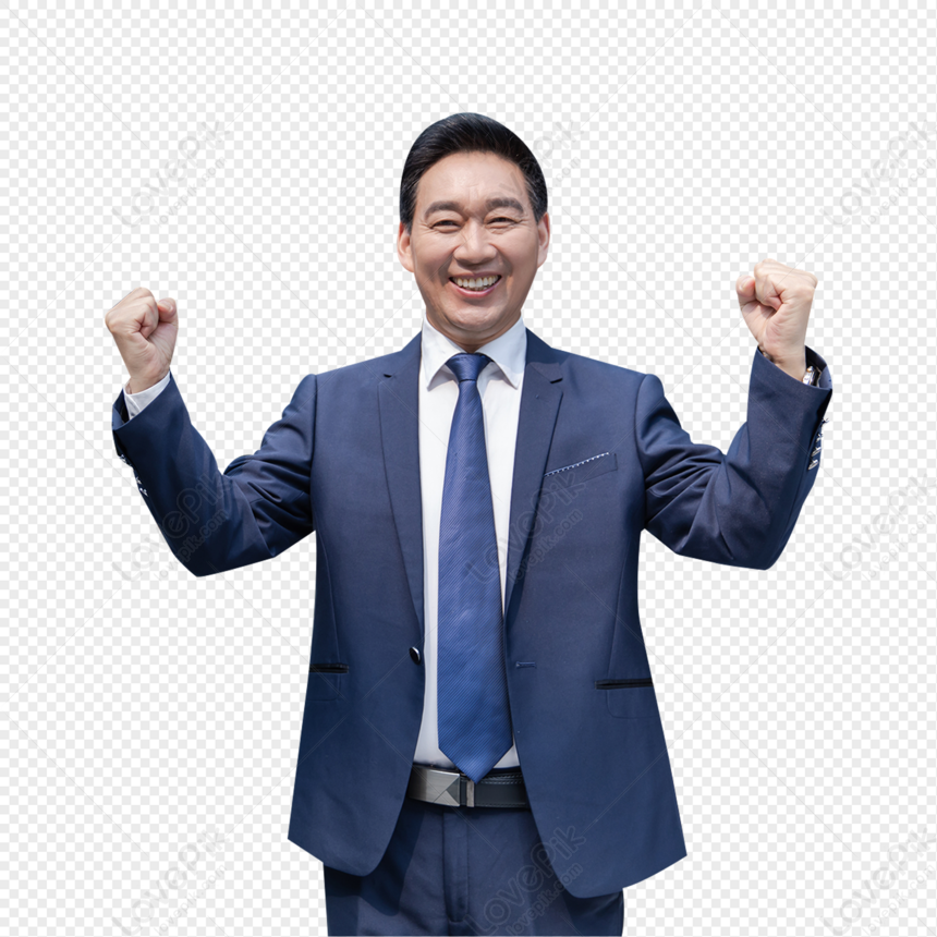 Business Male Cheering Image Free PNG And Clipart Image For Free ...