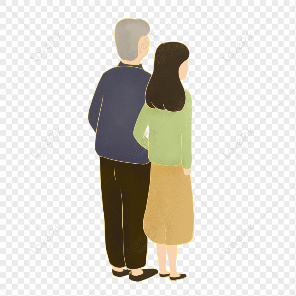 Daughter Accompanying The Elderly Free PNG And Clipart Image For Free ...