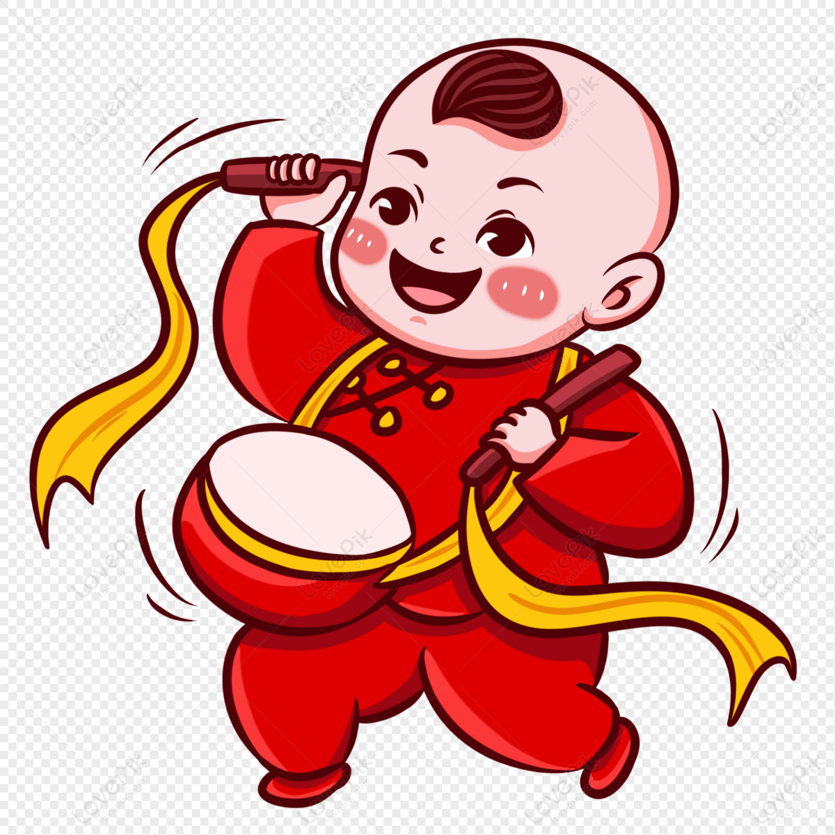 Drumming, Drumming, Chinese New Year, New Year PNG Picture And Clipart ...