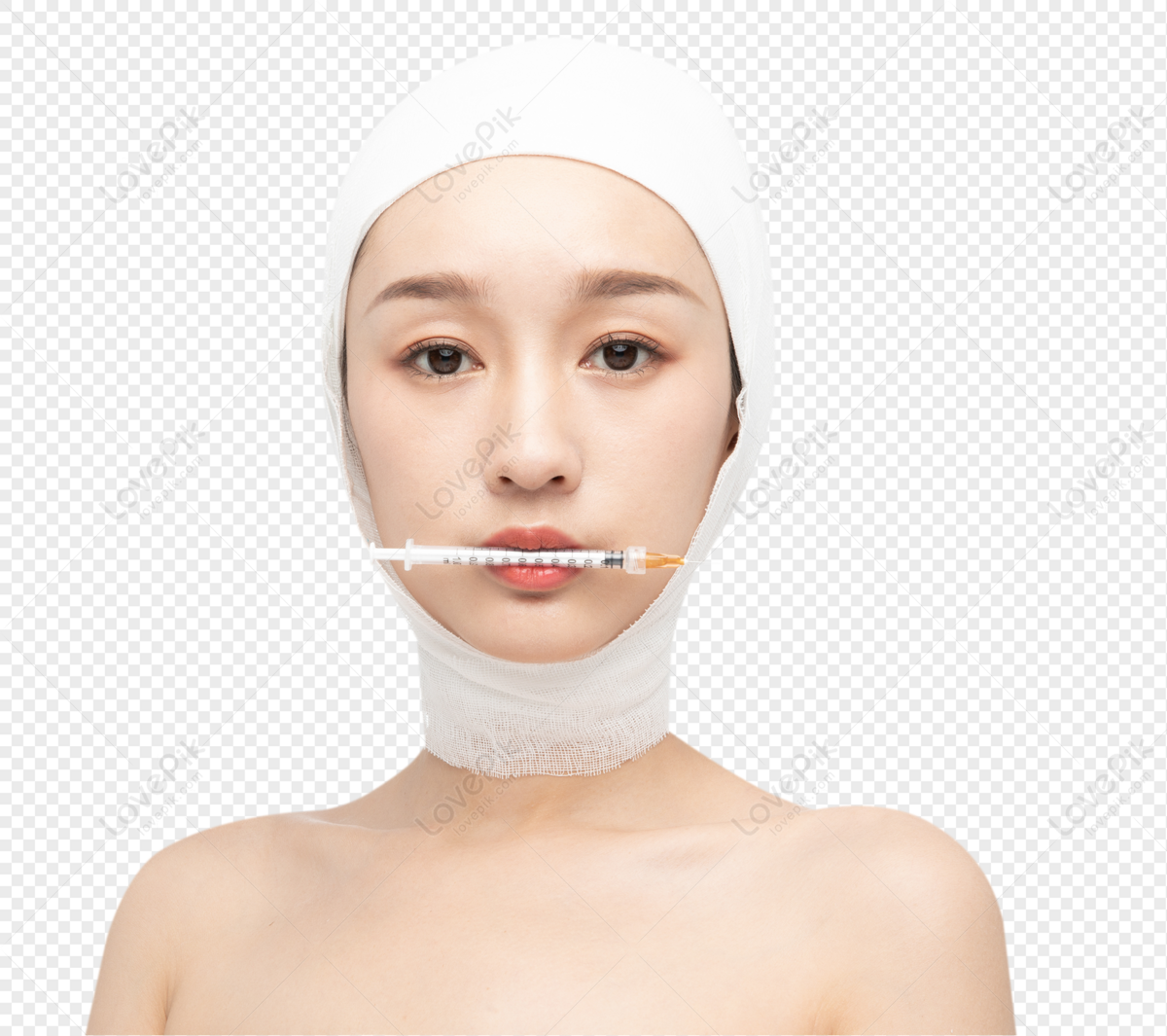 female-plastic-surgery-gauze-injection-png-free-download-and-clipart