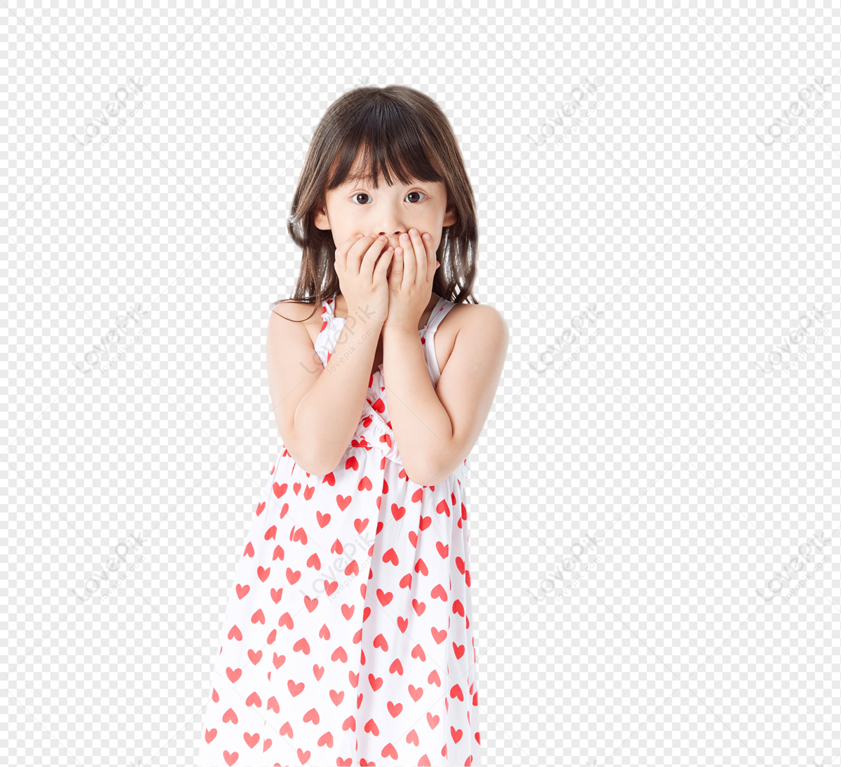 亚洲的中国小女孩，笑着捂着嘴 — 图库照片©kiankhoon＃153038446