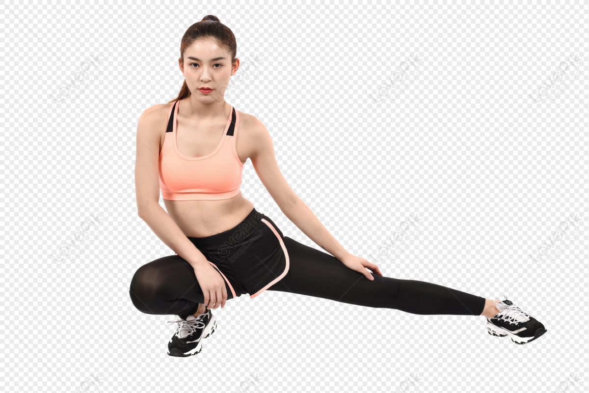 Girl Doing Stretching Exercises PNG Free Download And Clipart Image For  Free Download - Lovepik | 401623373