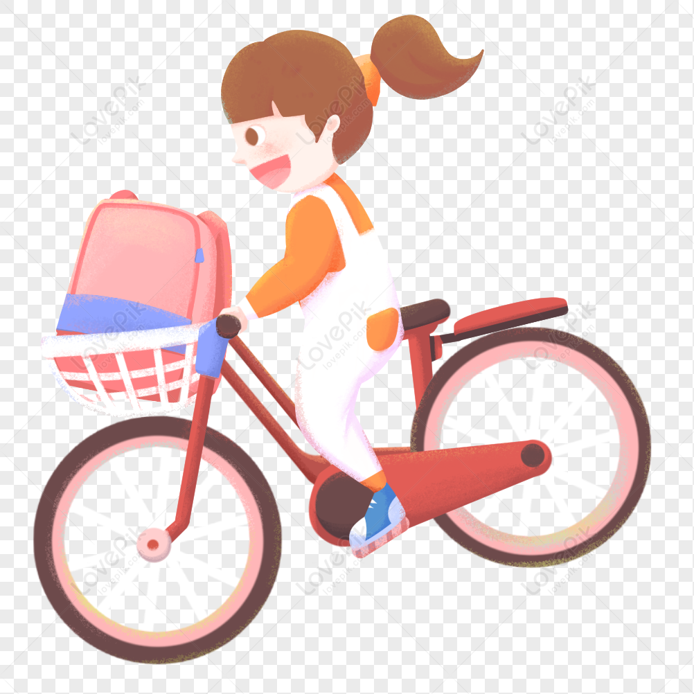 Cô gái học bằng xe đạp - một hình ảnh đầy ý nghĩa về sự kiên trì và mục tiêu. Tải về hình ảnh PNG miễn phí của cô gái này để tạo động lực cho bản thân và thực hiện những ước mơ của mình.