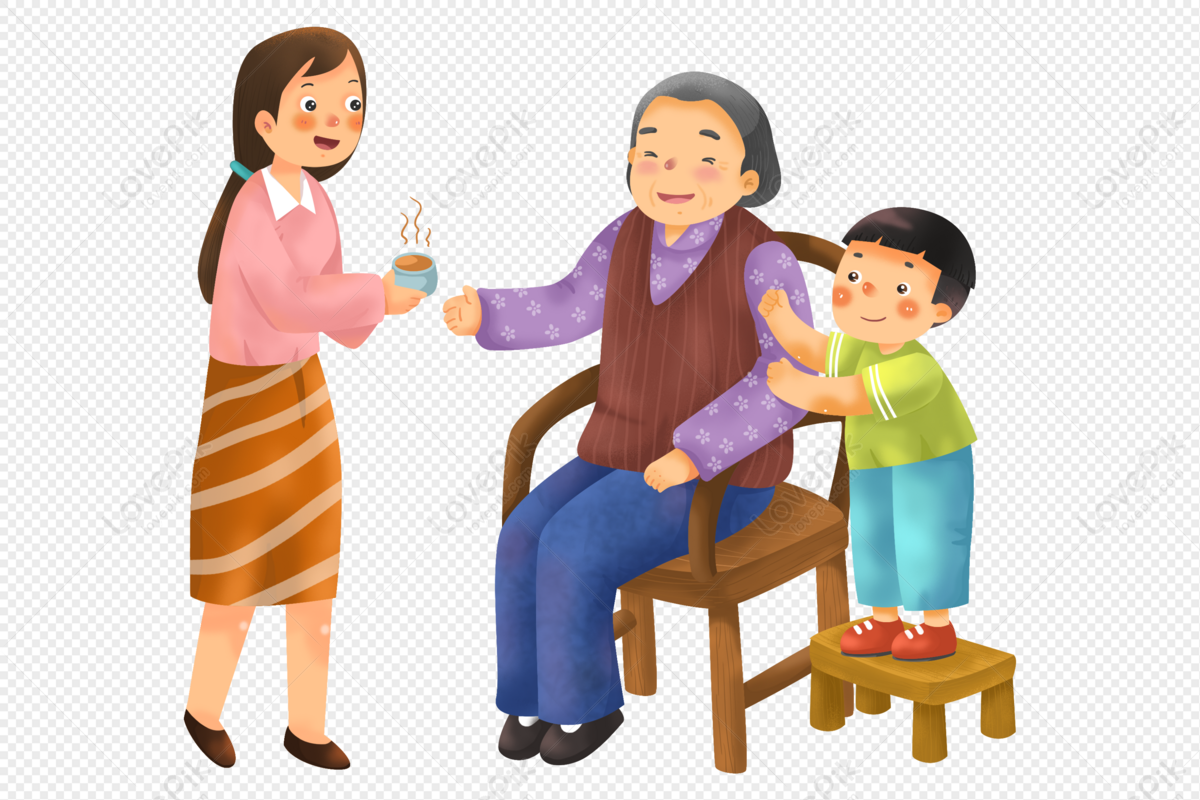 traditional indian family clipart