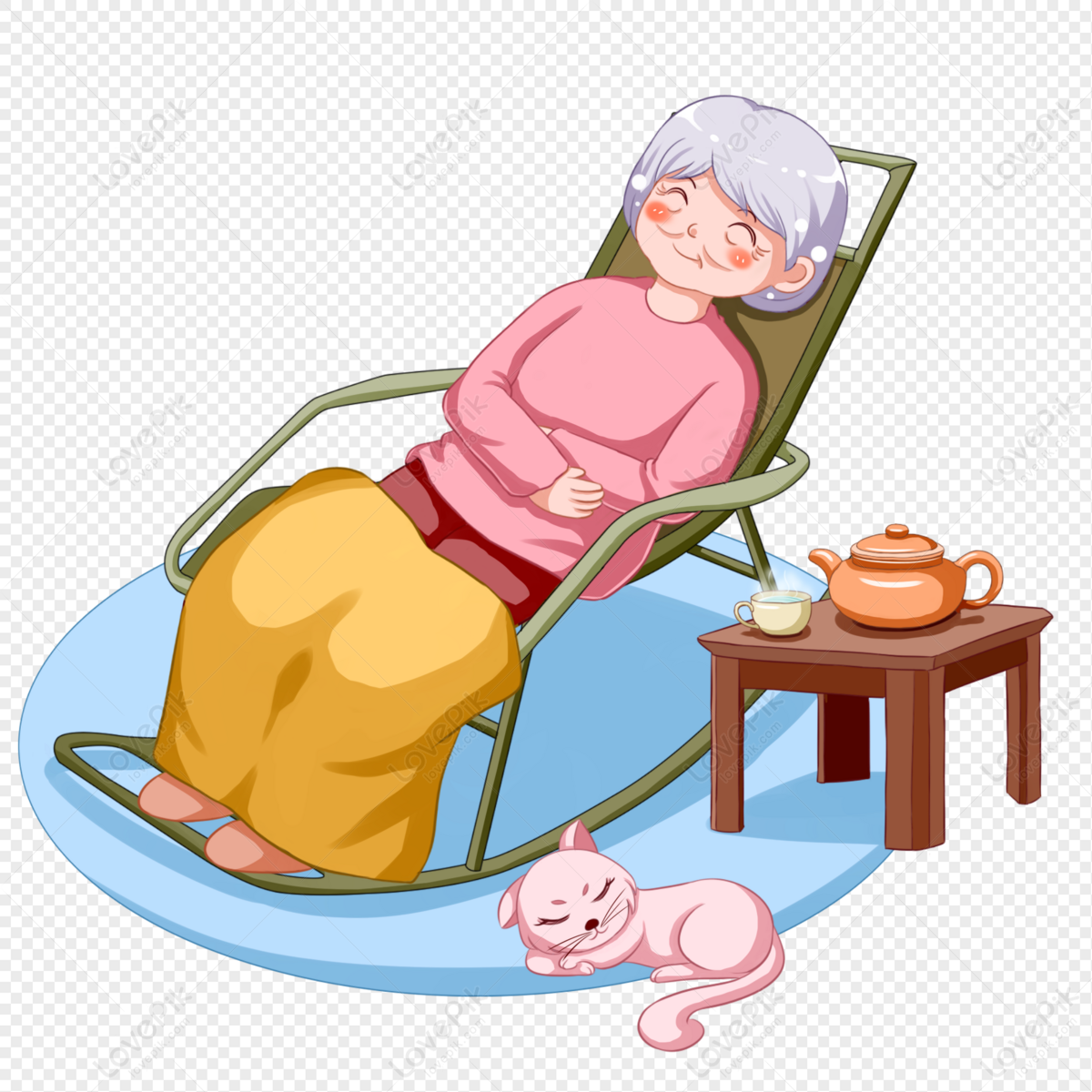 Бабушка на шезлонге. Бабушка отдыхает сухомлинский