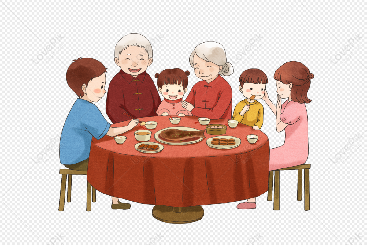 Mid-autumn Festival Family, Family, Dinner, Party PNG Transparent Image ...