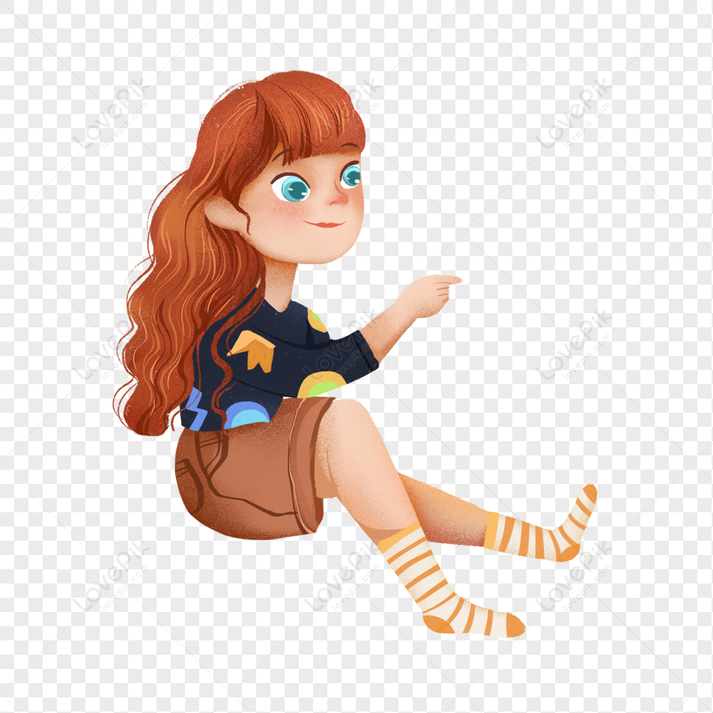 Sitting Girl, Girl, Girl, Little Girl PNG White Transparent And Clipart ...