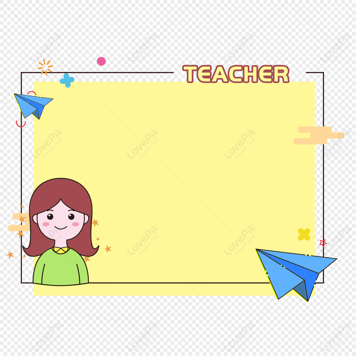 Teachers Day Cartoon Border PNG Image And Clipart Image For Free Download -  Lovepik | 401608748