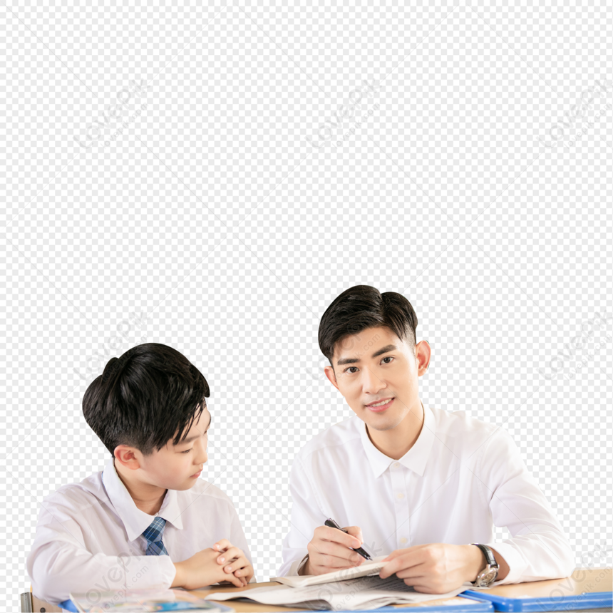 Teachers One On One Tutoring Students To Learn PNG Image Free Download ...