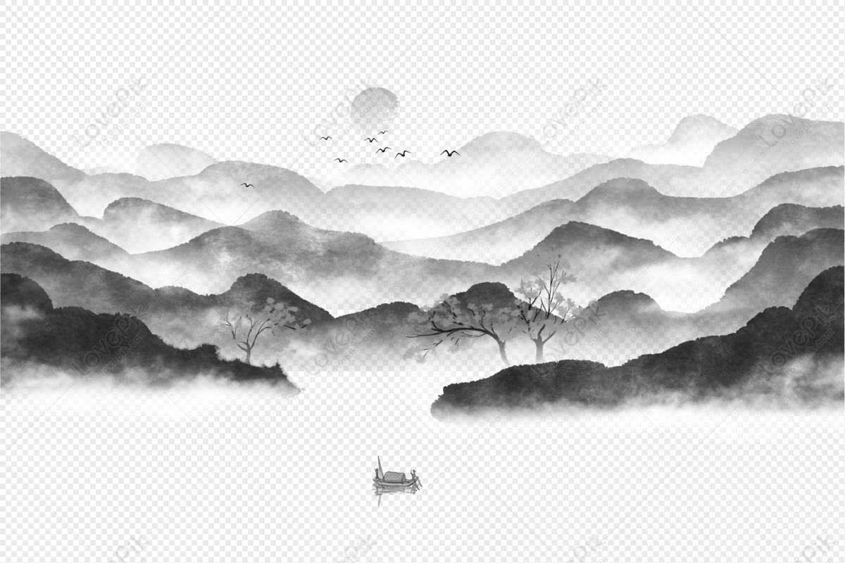 Traditional Landscape Painting Nature PNG Image Free Download And ...