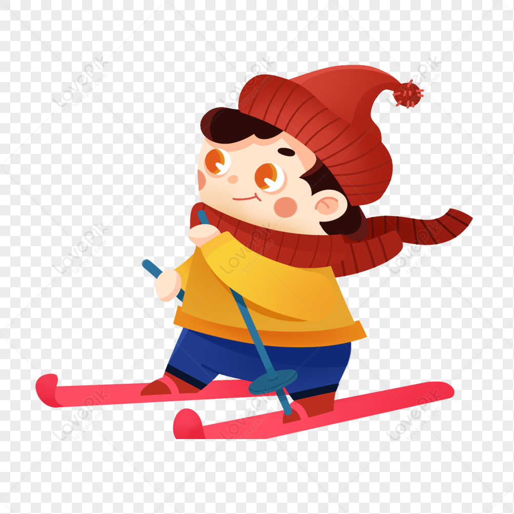 Boy Skiing In Winter PNG Image And Clipart Image For Free Download ...