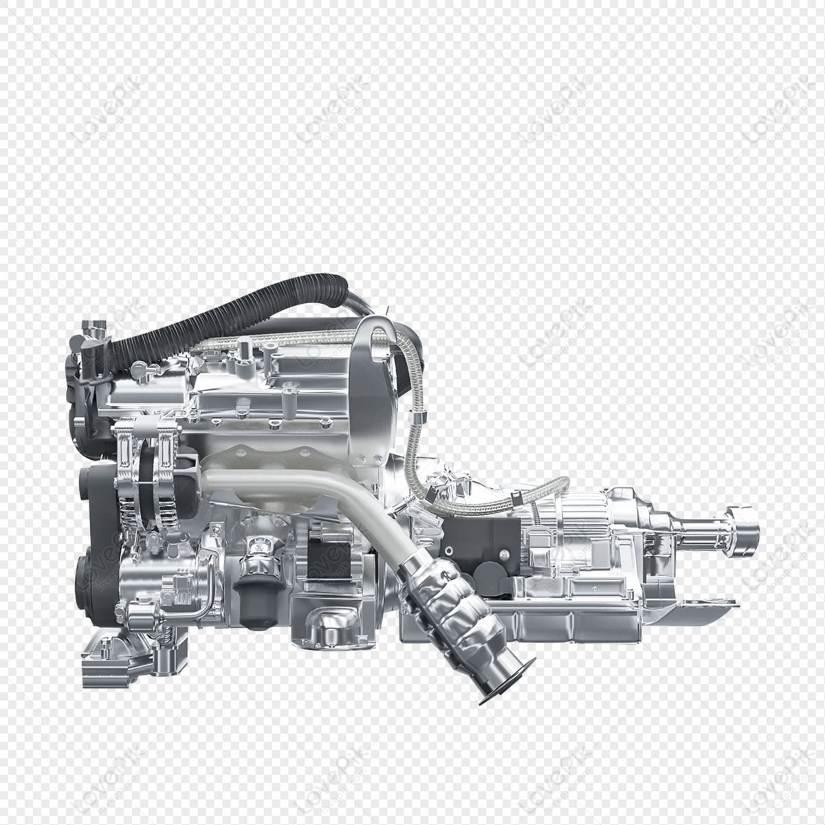 Automotive Engine3d Illustration Stock Photo - Download Image Now