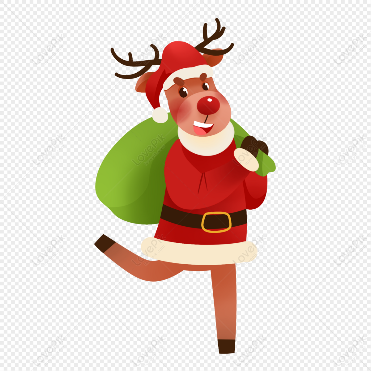 Cartoon Christmas Reindeer PNG Picture And Clipart Image For Free Download  - Lovepik | 401659755
