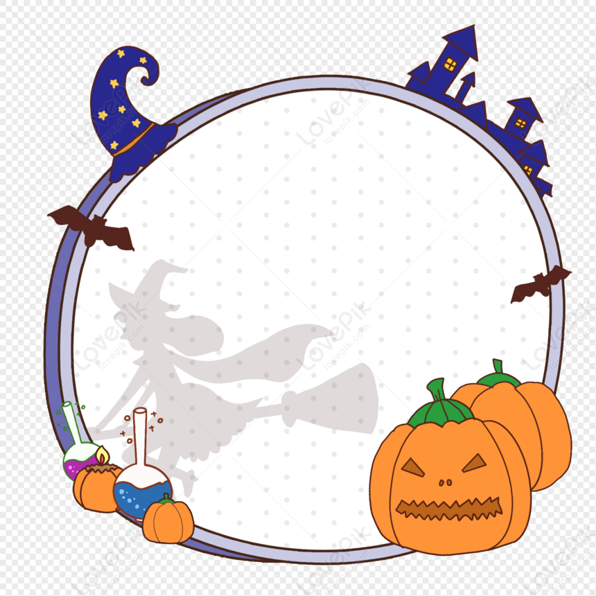 Cartoon Halloween Border PNG Transparent And Clipart Image For Free ...