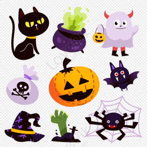 Cartoon Halloween PNG Images With Transparent Background | Free ...