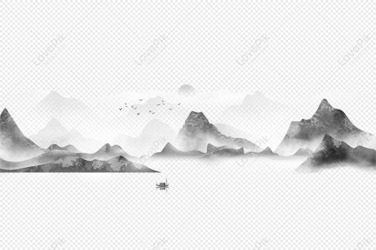 Chinese Landscape Painting Material Png PNG Transparent And Clipart ...