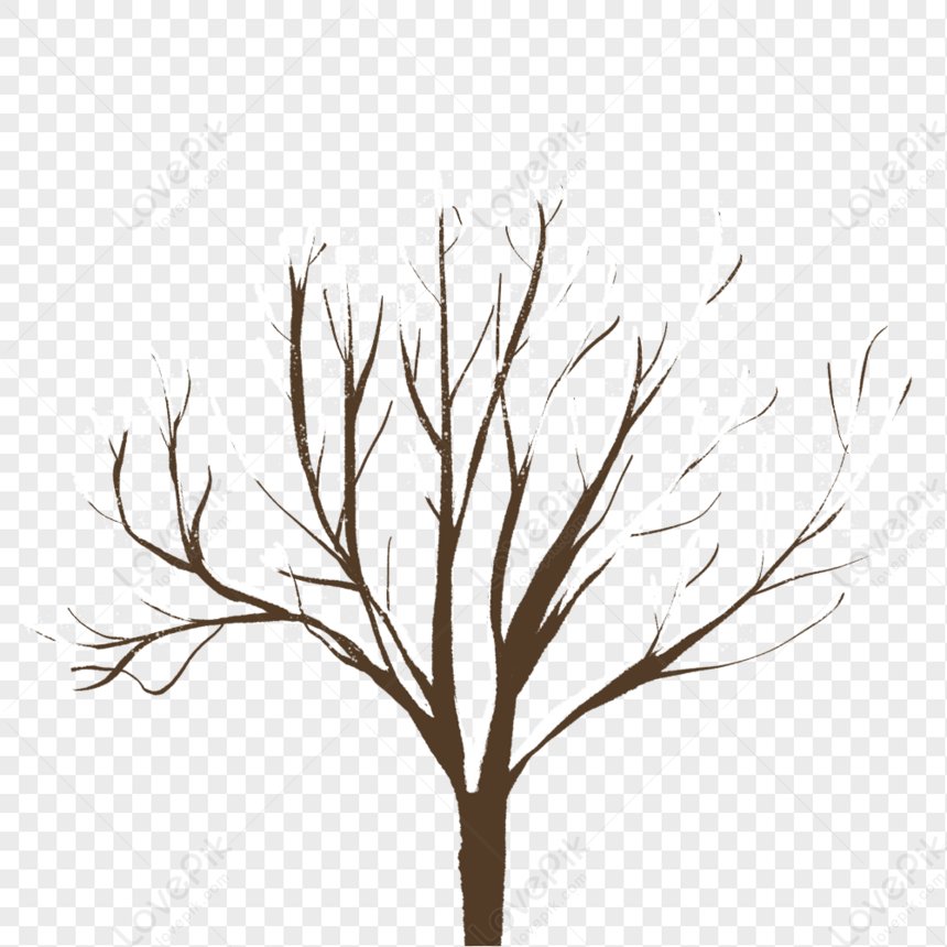ClipArt di sagoma albero invernale