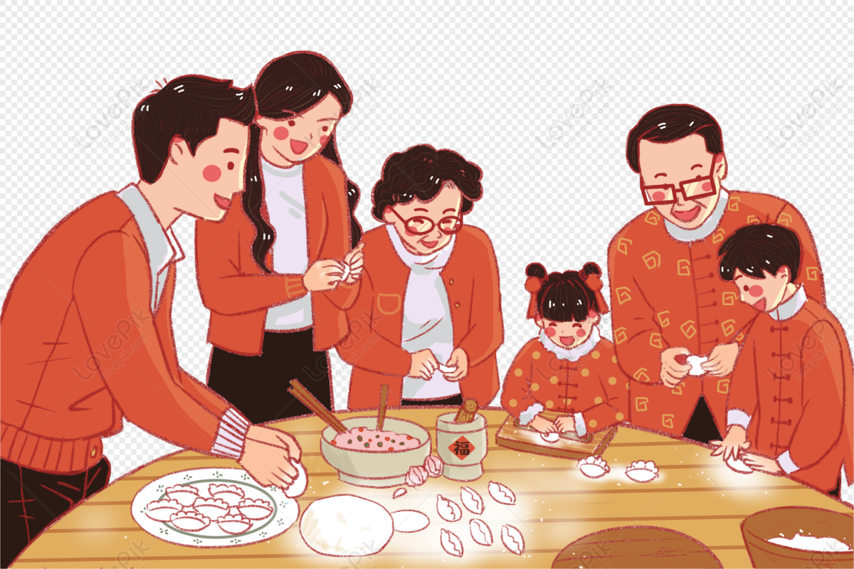 Hình ảnh gia đình bánh bao cực kỳ đáng yêu sẽ khiến bạn cảm thấy ấm áp và hạnh phúc. Cùng xem bố mẹ và con cái hạnh phúc thưởng thức bánh bao ngon lành trong dịp hội ngộ gia đình.
