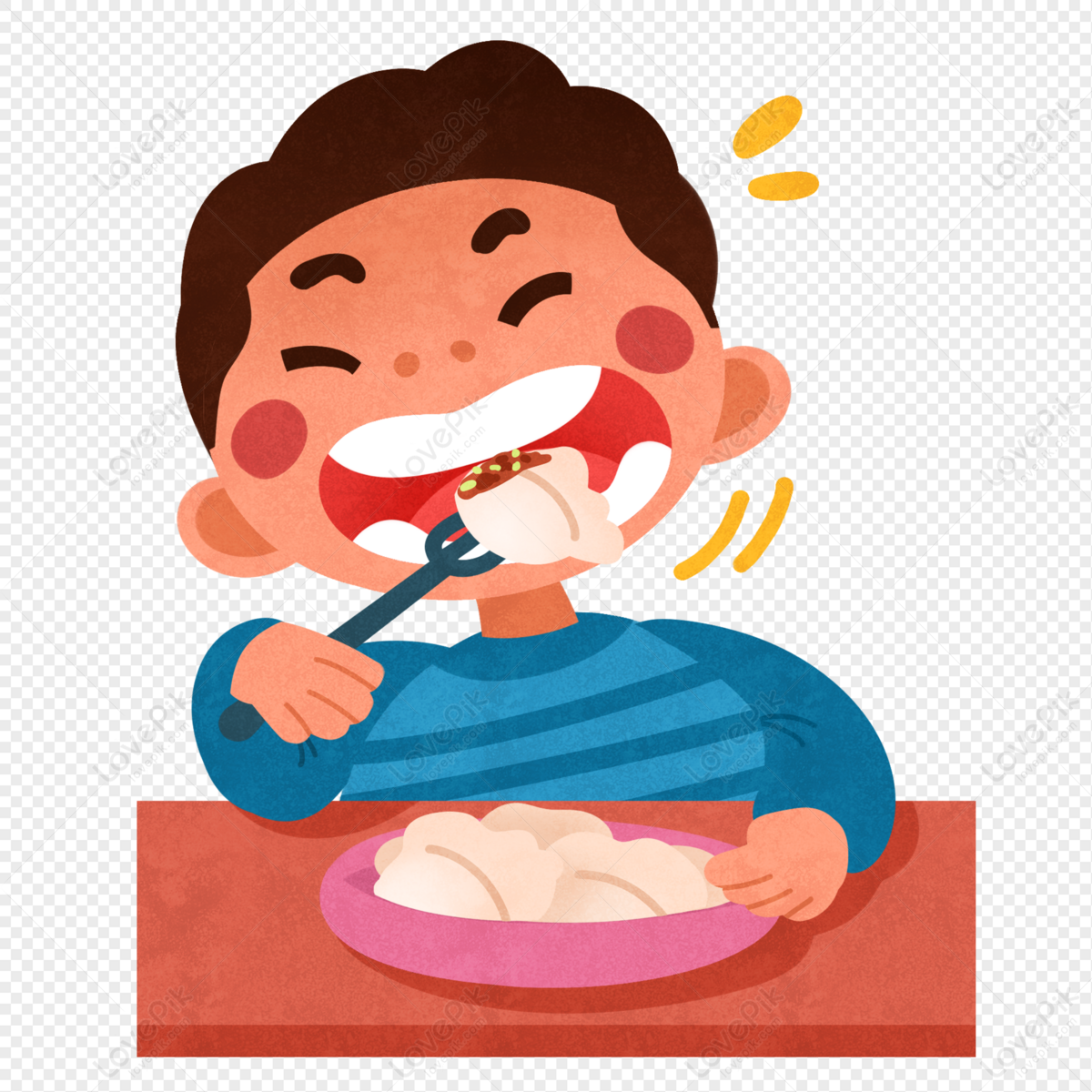 Eating Dumplings For Children PNG Hd Transparent Image And Clipart Image  For Free Download - Lovepik | 401641244