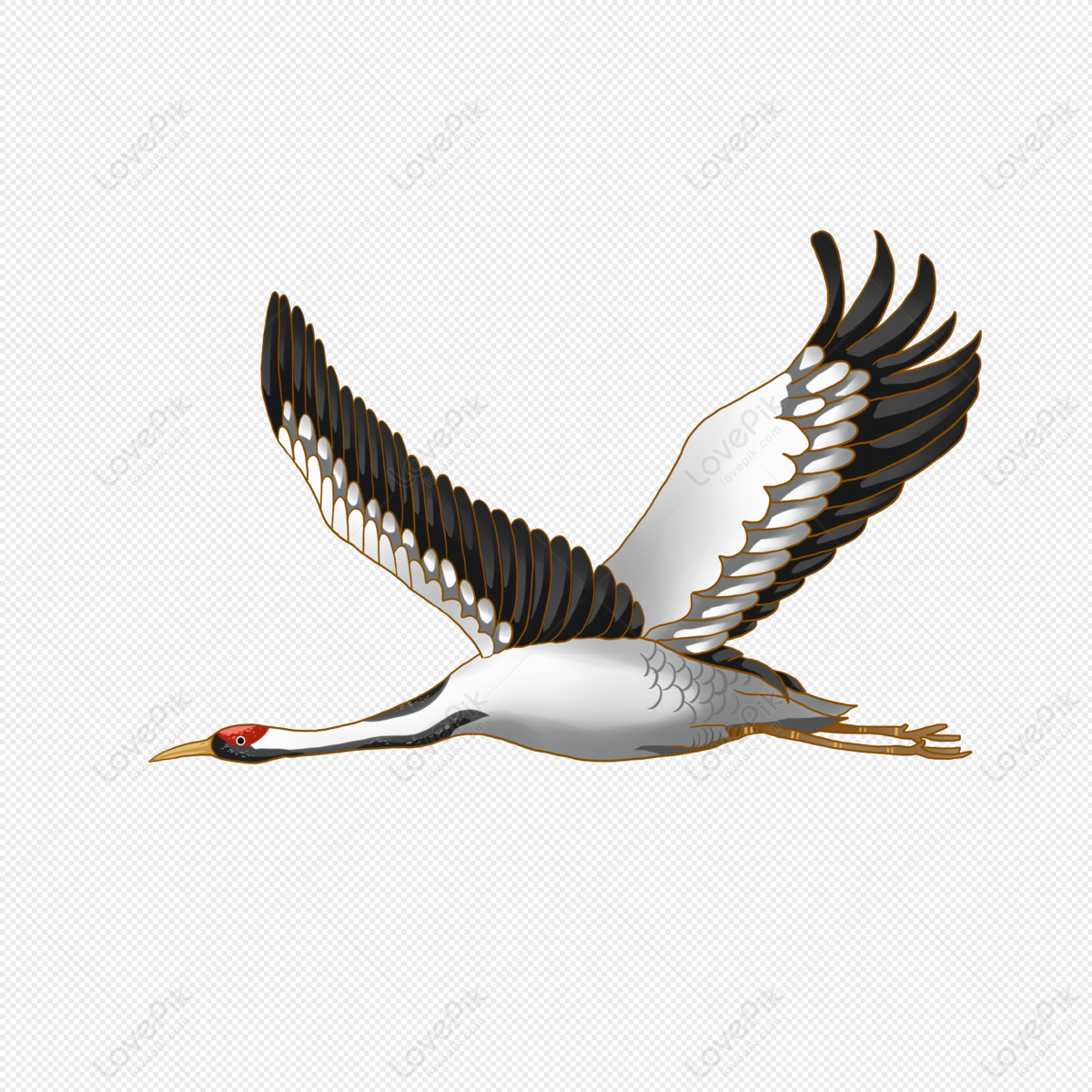 Flying Crane PNG Picture And Clipart Image For Free Download - Lovepik ...