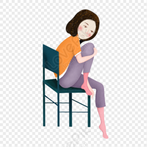 Girl Sitting In A Chair PNG Images With Transparent Background | Free  Download On Lovepik
