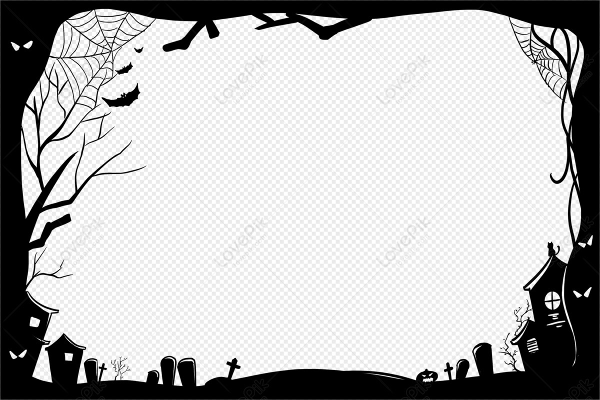 halloween page borders landscape