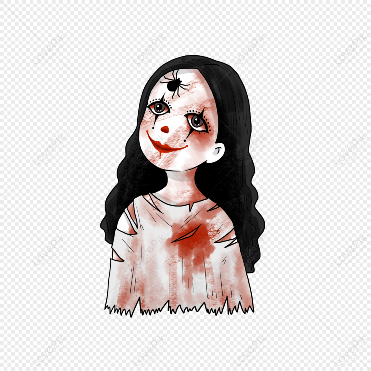 Halloween Female Ghost Dress Up PNG White Transparent And Clipart Image For  Free Download - Lovepik | 401634562