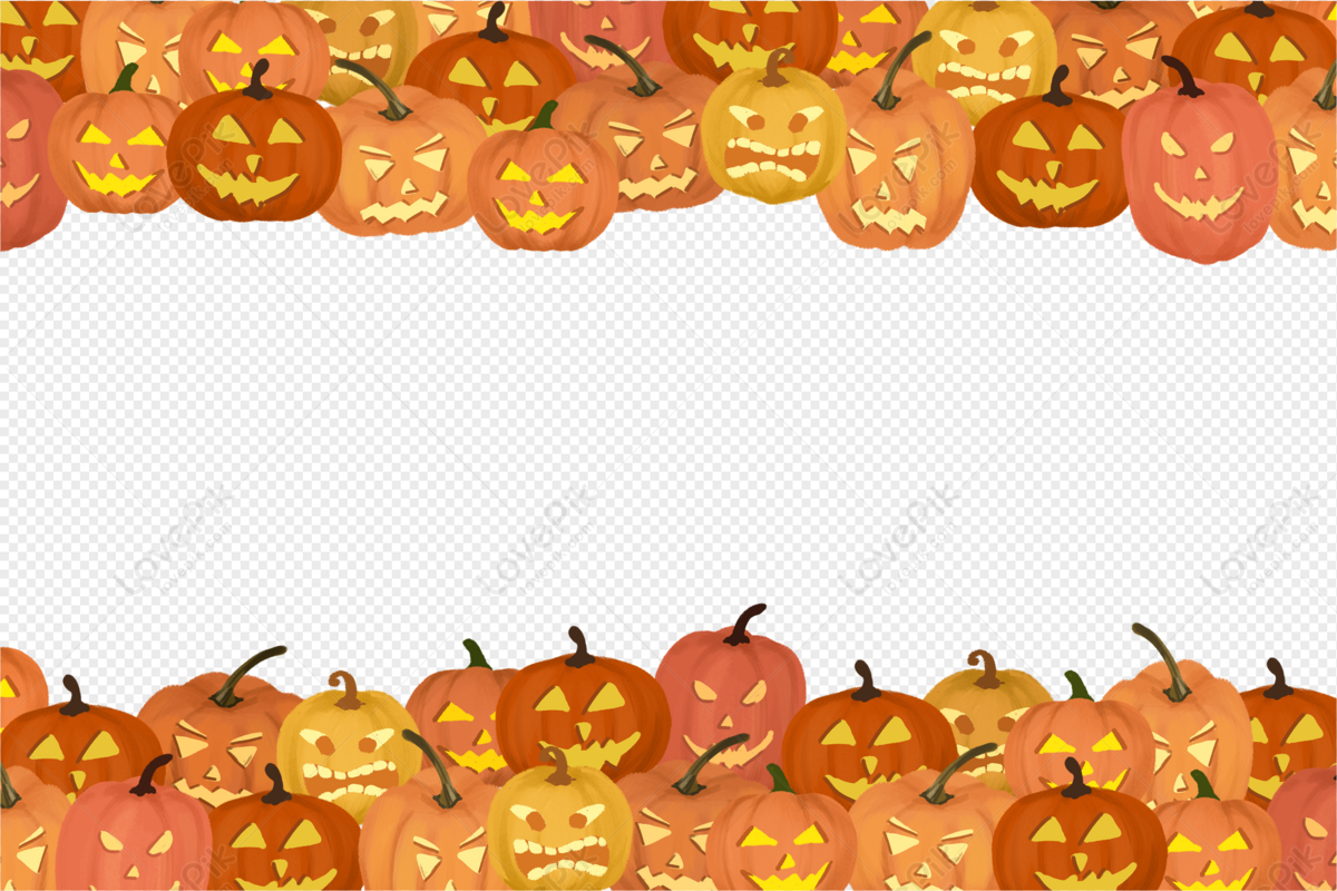 Halloween Pumpkin Border PNG Transparent Background And Clipart Image For  Free Download - Lovepik | 401636970