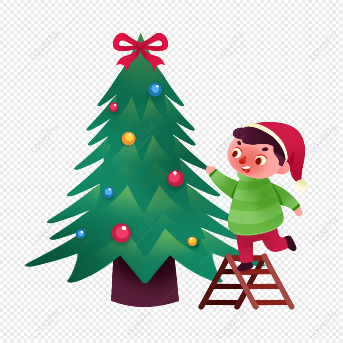 Niño Vestir árbol De Navidad PNG Imágenes Gratis - Lovepik