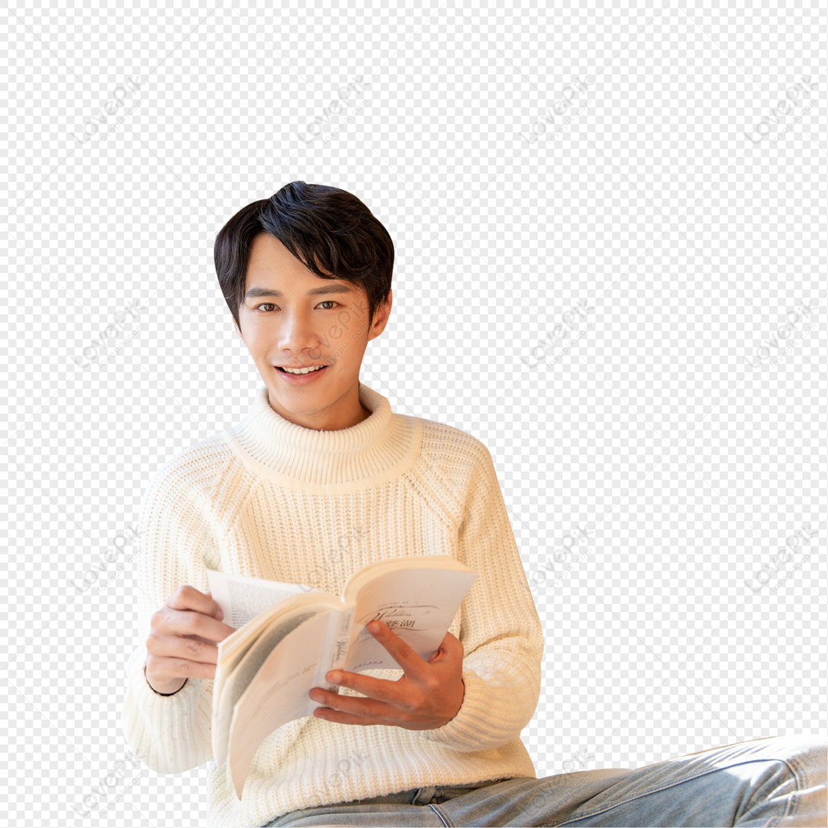 Male sitting on library floor and reading book, Male sitting and reading on library floor,  chinese,  lifestyle png transparent background
