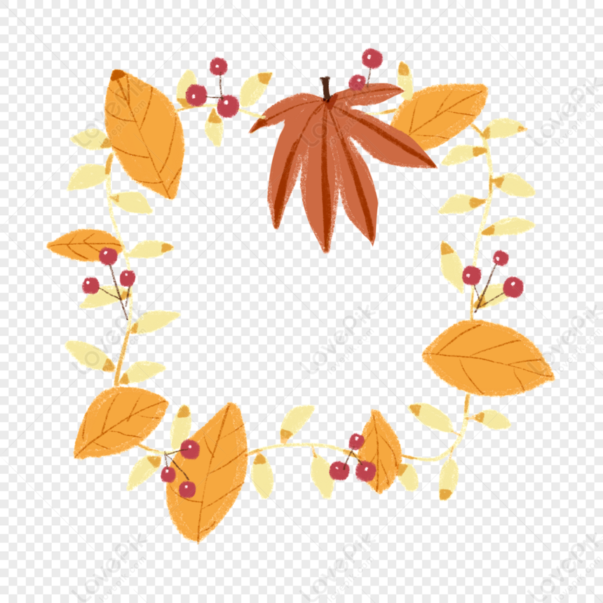 Maple Leaf Border Wreath Png Image Free Download And Clipart Image For 