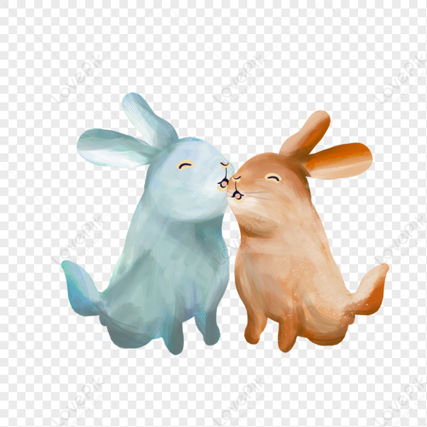 Two Rabbits PNG Images With Transparent Background | Free Download On  Lovepik