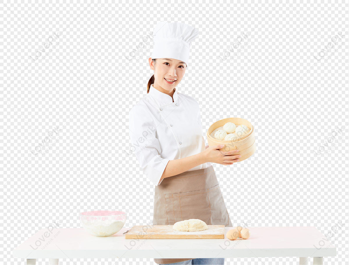 Hình ảnh Đầu Bếp Bánh Ngọt Cầm Một Cái Bánh Bao Nhỏ PNG Miễn Phí ...