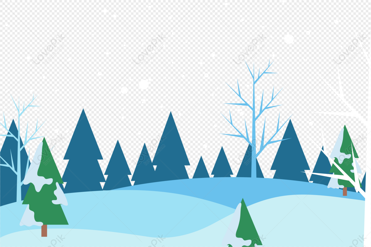 Winter Forest Border PNG Transparent And Clipart Image For Free ...