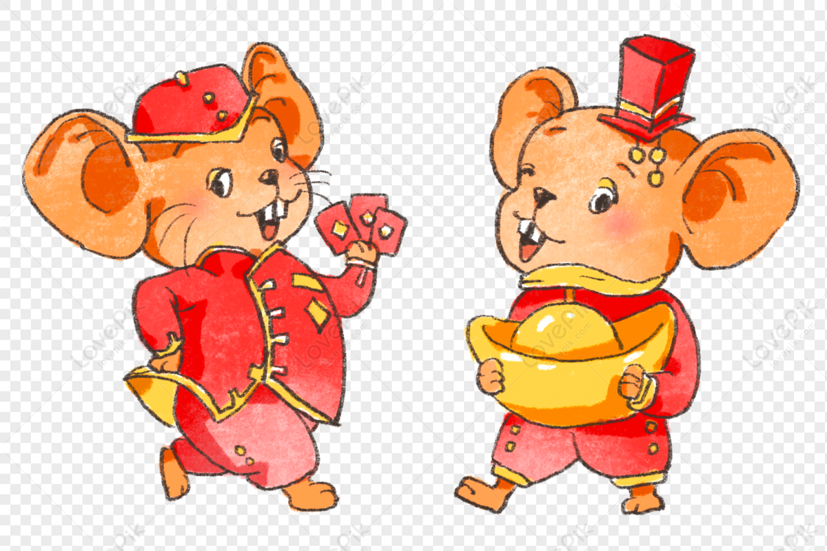 Year Of The Rat Cartoon Fortune Mouse PNG Hd Transparent Image And